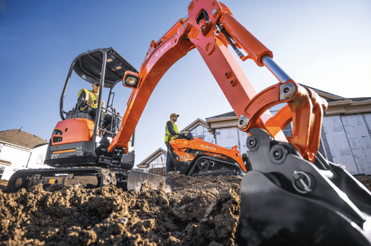 Close up of Excavator digging