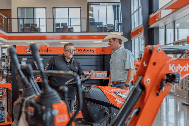 Kubota Employee showing customer models