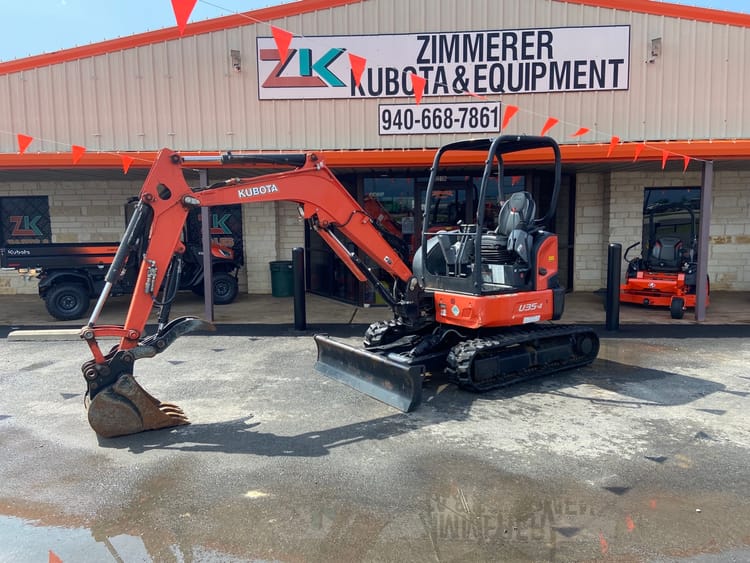 2019 Kubota U35-4R1A Tight Tail Swing Mini Excavator #294924